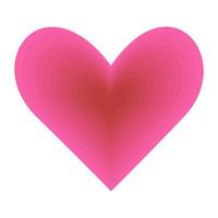 corazón abstracto para el día de san valentín en estilo de papel corrugado en tonos rosa pálido de moda. antecedentes vector