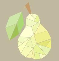 Vector illustration of an abstract pear in geometric style