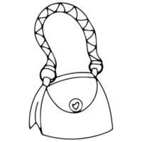 ilustración de fideos de un icono de bolso de mujer, vector