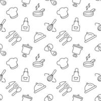 Vector seamless pattern of kitchen, cooking, chef for web sites, wrapping, printing, postcards, web sites, apps