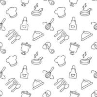 Vector seamless pattern of kitchen, cooking, chef for web sites, wrapping, printing, postcards, web sites, apps