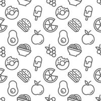 Vector seamless pattern of food for web sites, wrapping, printing, postcards, web sites, apps