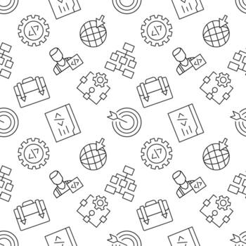 Vector seamless pattern of business and finance for web sites, wrapping, printing, postcards, web sites, apps