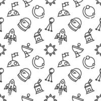 Vector seamless pattern of astronaut, universe, space for web sites, wrapping, printing, postcards, web sites, apps