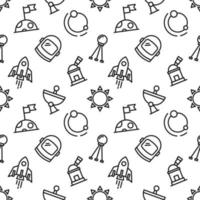 Vector seamless pattern of astronaut, universe, space for web sites, wrapping, printing, postcards, web sites, apps