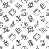 Vector seamless pattern of finance, business, banking for web sites, wrapping, printing, postcards, web sites, apps
