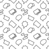 Vector seamless pattern of speech bubbles for web sites, wrapping, printing, postcards, web sites, apps