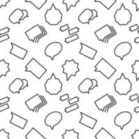 Vector seamless pattern of speech bubbles for web sites, wrapping, printing, postcards, web sites, apps