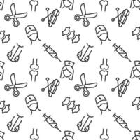 Seamless repeating pattern of surgery for web sites, wrapping, printing, postcards, web sites, apps vector