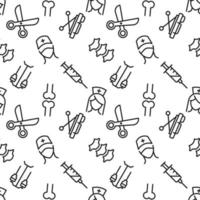 Seamless repeating pattern of surgery for web sites, wrapping, printing, postcards, web sites, apps vector