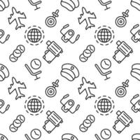 Seamless repeating pattern of pilot for web sites, wrapping, printing, postcards, web sites, apps vector