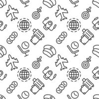 Seamless repeating pattern of pilot for web sites, wrapping, printing, postcards, web sites, apps vector
