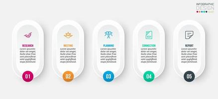 Infographic template business concept with step. vector