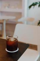 black coffee cold drip in glass photo