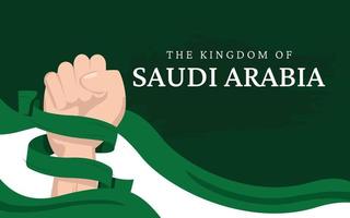 plantilla de diseño de banner del día de la independencia de arabia saudita vector