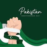 pakistan independence day banner design template vector