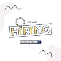 We are hiring design template vector