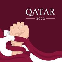 plantilla de diseño de banner del día de la independencia de qatar vector