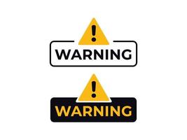 warning  banner design template vector