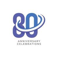 plantilla de diseño de logotipo de celebraciones de aniversario vector