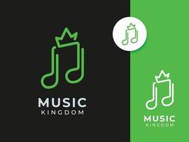 music logo design template vector