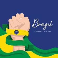 plantilla de diseño de banner del día de la independencia de brasil vector