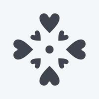 Icon Love. related to Volunteering symbol. glyph style. Help and support. friendship vector