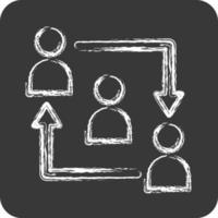 Icon Relationship. related to Volunteering symbol. chalk style. Help and support. friendship vector
