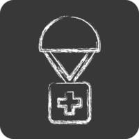 Icon Humanitarian Aid. related to Volunteering symbol. chalk style. Help and support. friendship vector