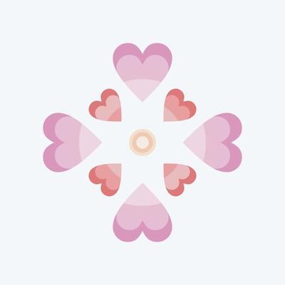 Icon Love. related to Volunteering symbol. flat style. Help and support. friendship