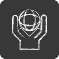 Icon Environmental. related to Volunteering symbol. chalk style. Help and support. friendship vector