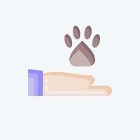 Icon Animal Shelter. related to Volunteering symbol. flat style. Help and support. friendship vector