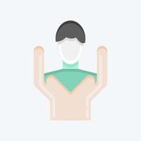 Icon Care. related to Volunteering symbol. flat style. Help and support. friendship vector