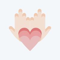 Icon Philanthropist. related to Volunteering symbol. flat style. Help and support. friendship vector