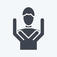 Icon Care. related to Volunteering symbol. glyph style. Help and support. friendship vector