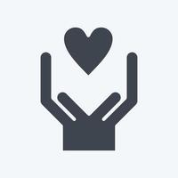 Icon Kind. related to Volunteering symbol. glyph style. Help and support. friendship vector