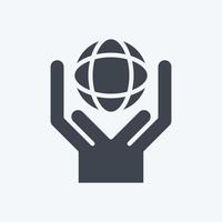 Icon Environmental. related to Volunteering symbol. glyph style. Help and support. friendship vector