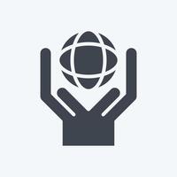 Icon Environmental. related to Volunteering symbol. glyph style. Help and support. friendship vector