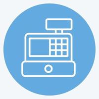 Icon Cash Register. related to Online Store symbol. blue eyes style. simple illustration. shop vector