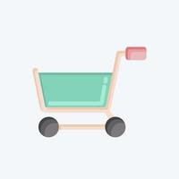 Icon Shopping Cart. related to Online Store symbol. flat style. simple illustration. shop vector
