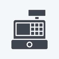 Icon Cash Register. related to Online Store symbol. glyph style. simple illustration. shop vector