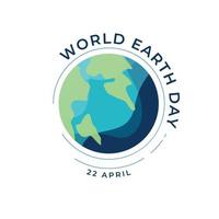 World earth day design template vector