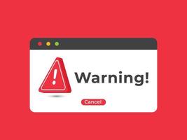 warning  banner design template vector