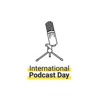 International podcast day template vector