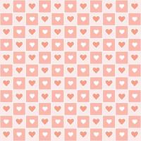 Valentine's day candy hearts and pink red white tartan plaid vector patterns. Heart check design seamless pattern. illustration vector 10 eps.