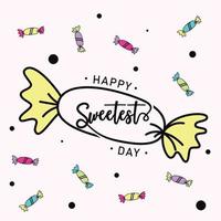 Word letter Happy Sweetest Day for element design template vector