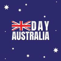 Australia Day background letter shaped flag vector