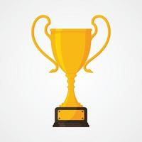 Best simple championship or competition trophy isolated white background vector