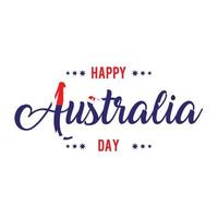 Happy Australia Day background letter shaped flag vector