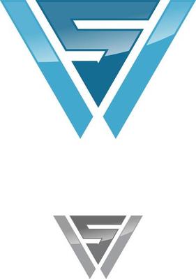 Abstract letter SW symbol design with creative modern trendy